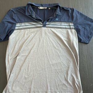 Travis Matthew Blue-Grey Collared Shirt